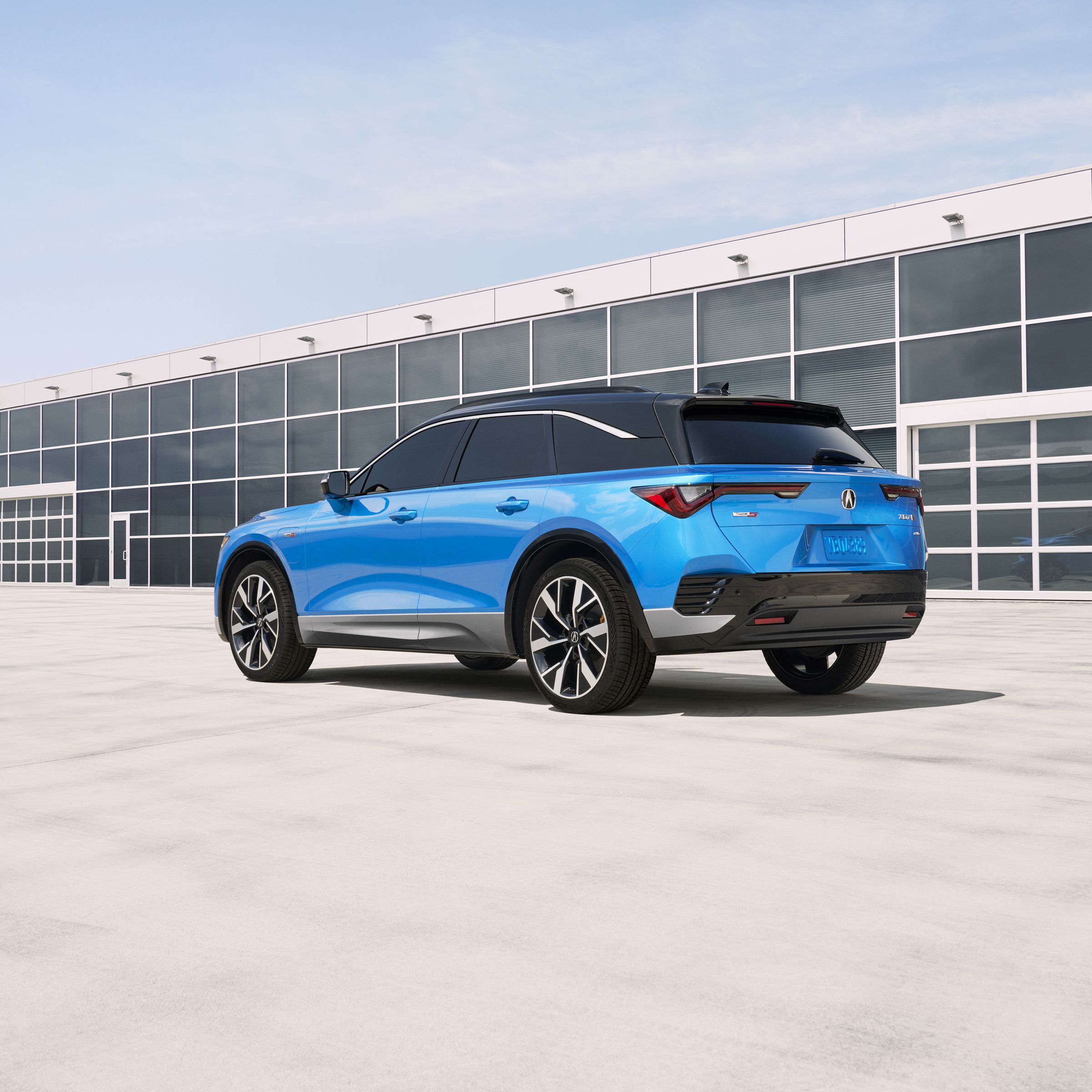 Acura ZDX electric SUV from the rear