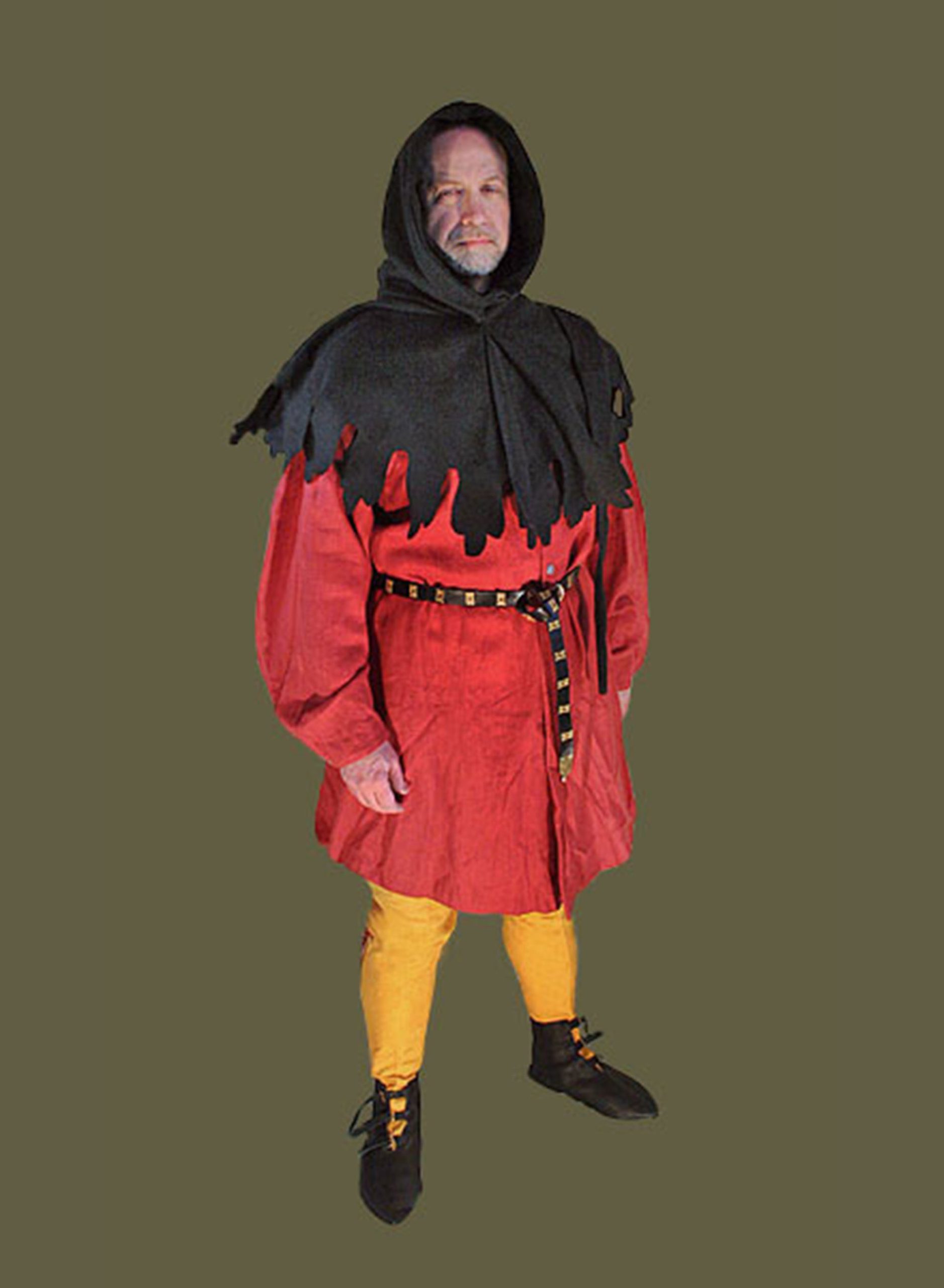 cotte_RedLinen_hoodBlackWool