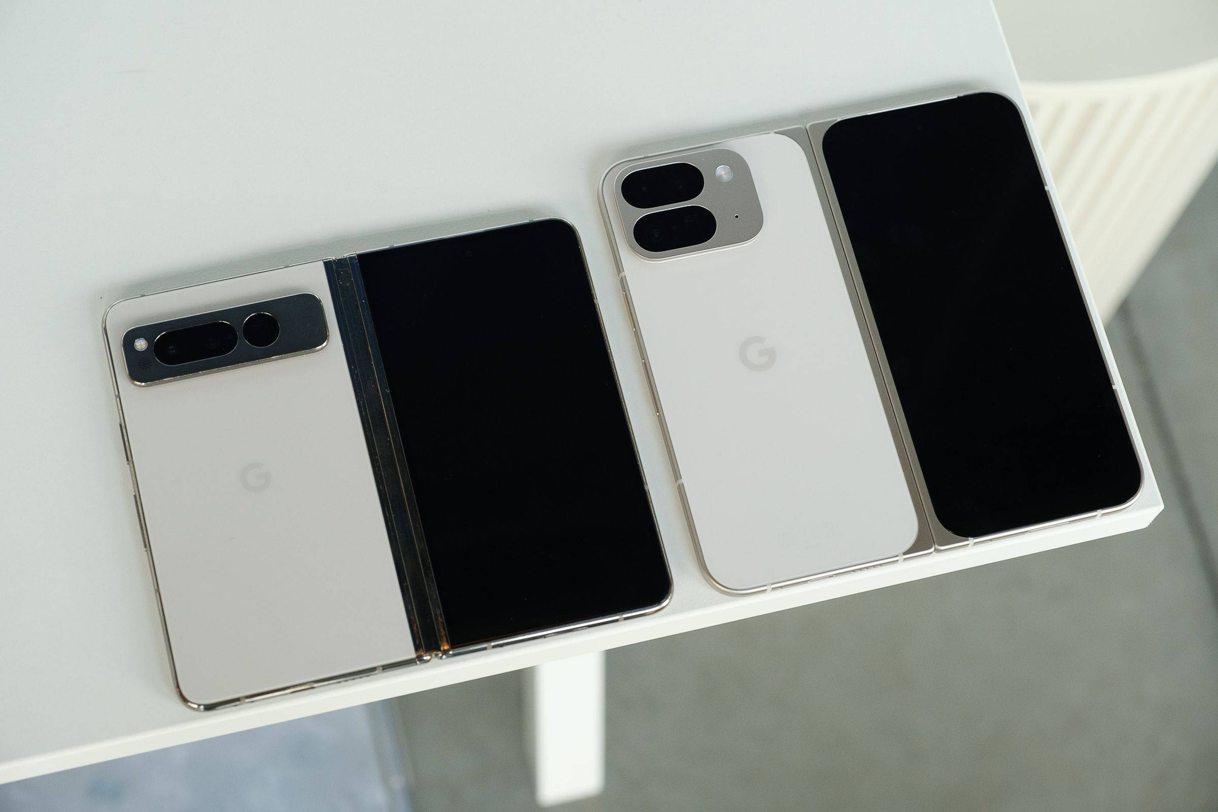 A hands-on photo of Google’s Pixel 9 Pro Fold.