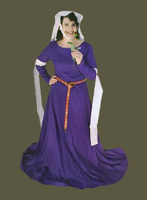 Medieval Wool Backlaced Gown Full Wardrobe