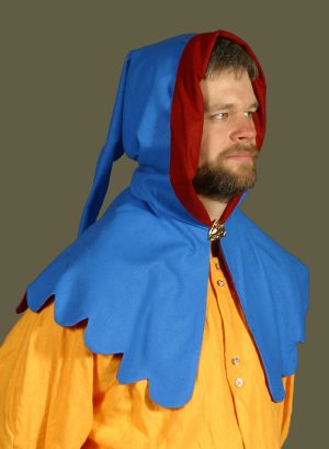 14th c. Reversible Silk Hood
