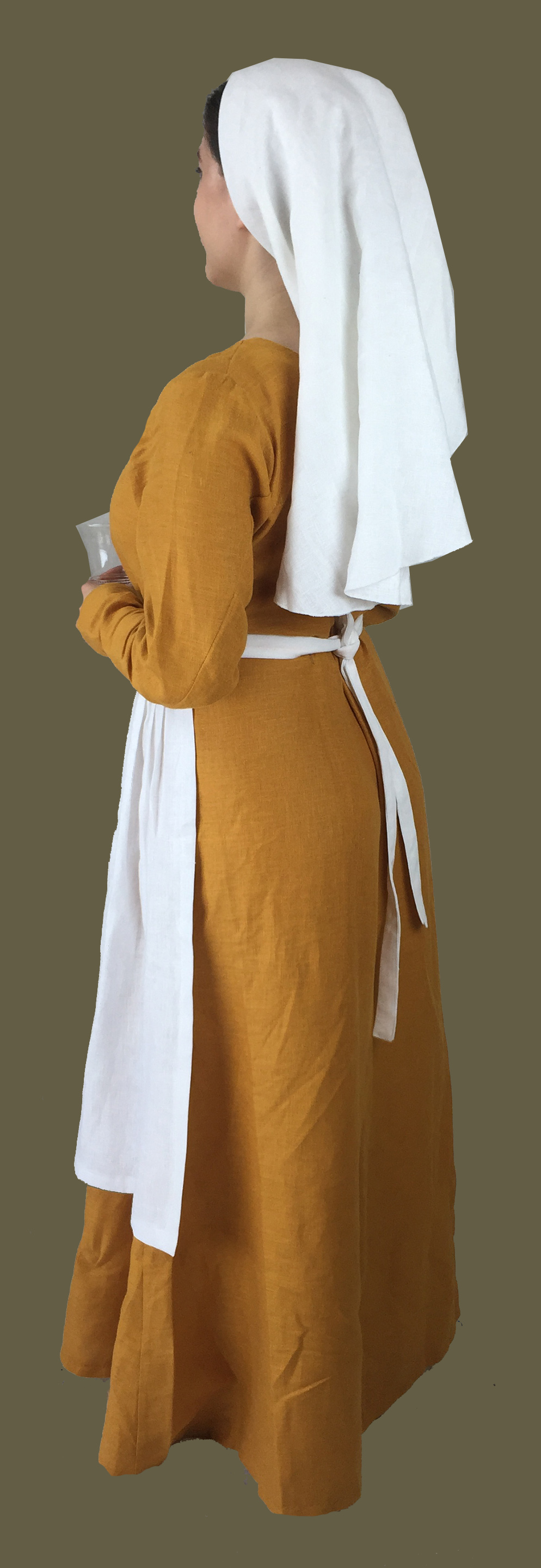 linen apron back