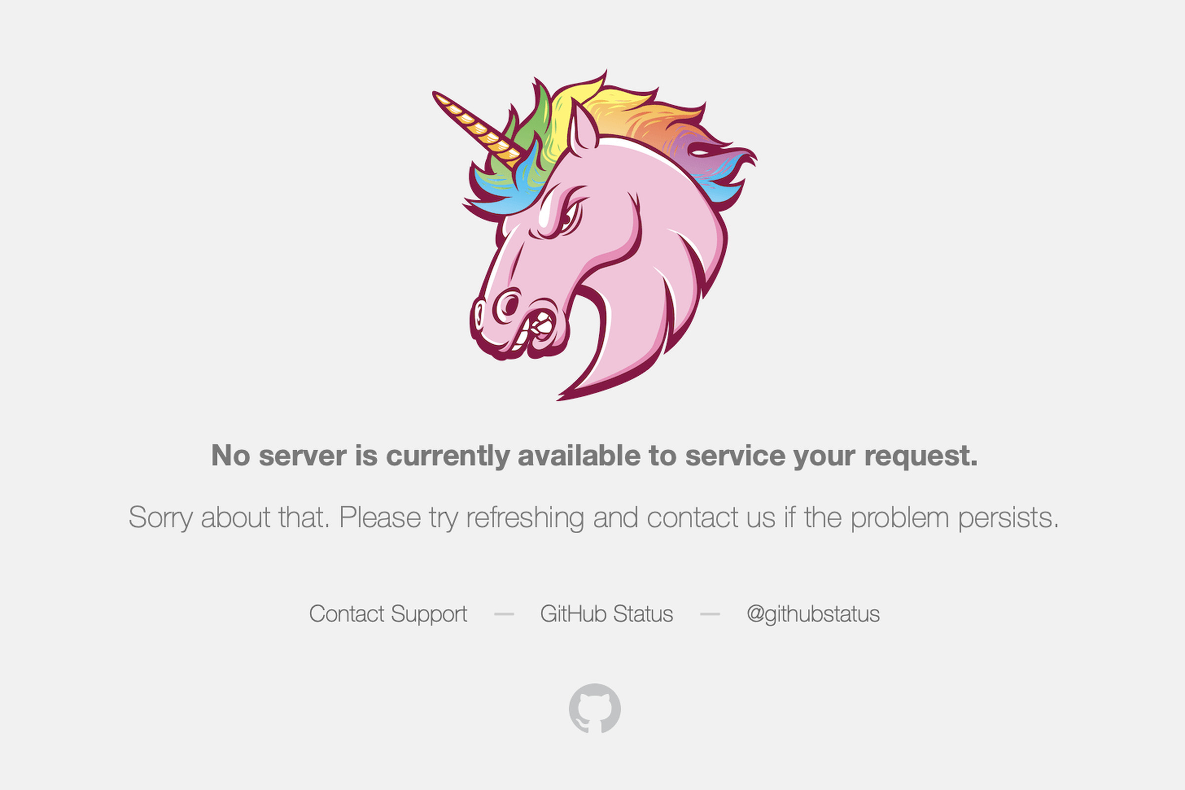 GitHub’s error message.