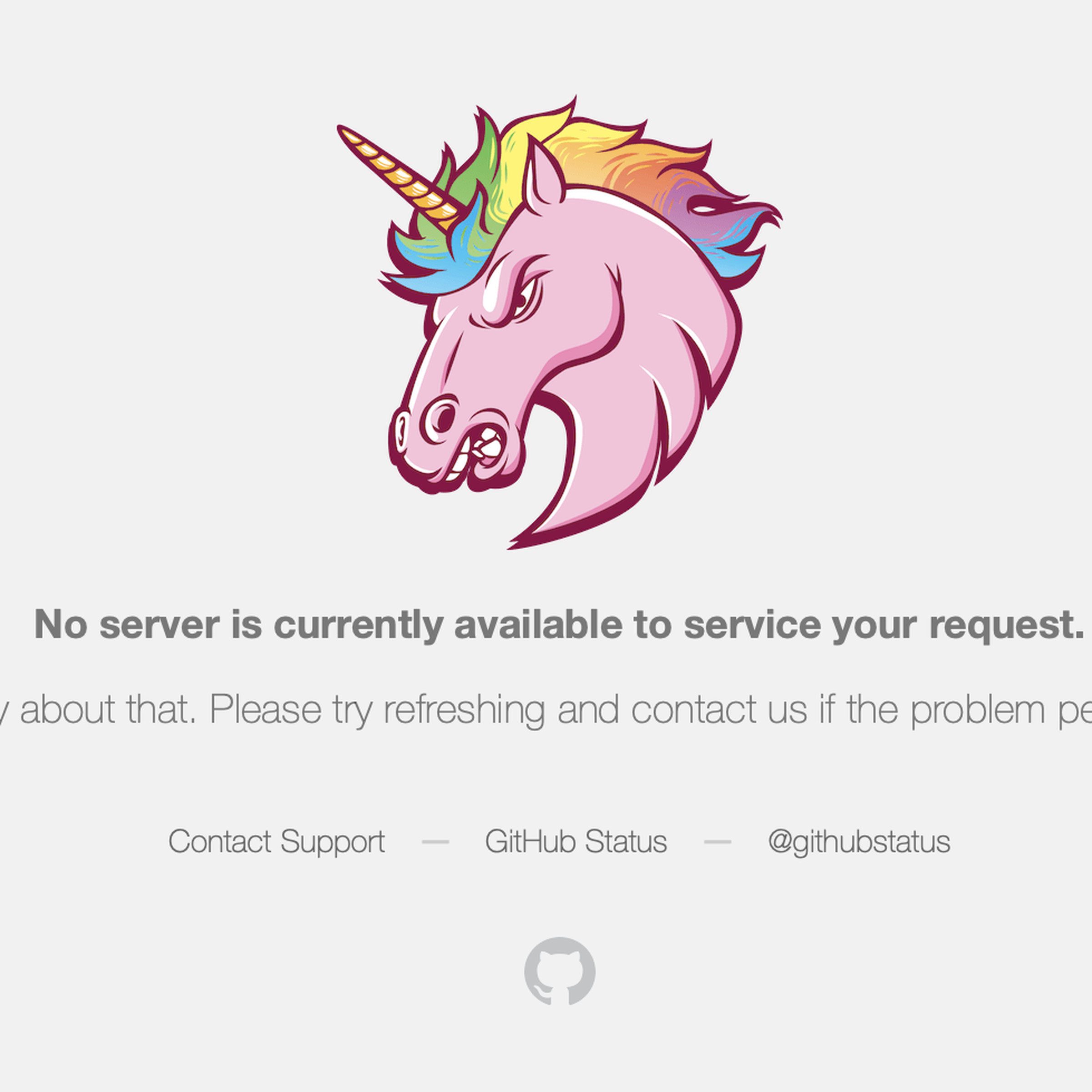 GitHub’s error message.