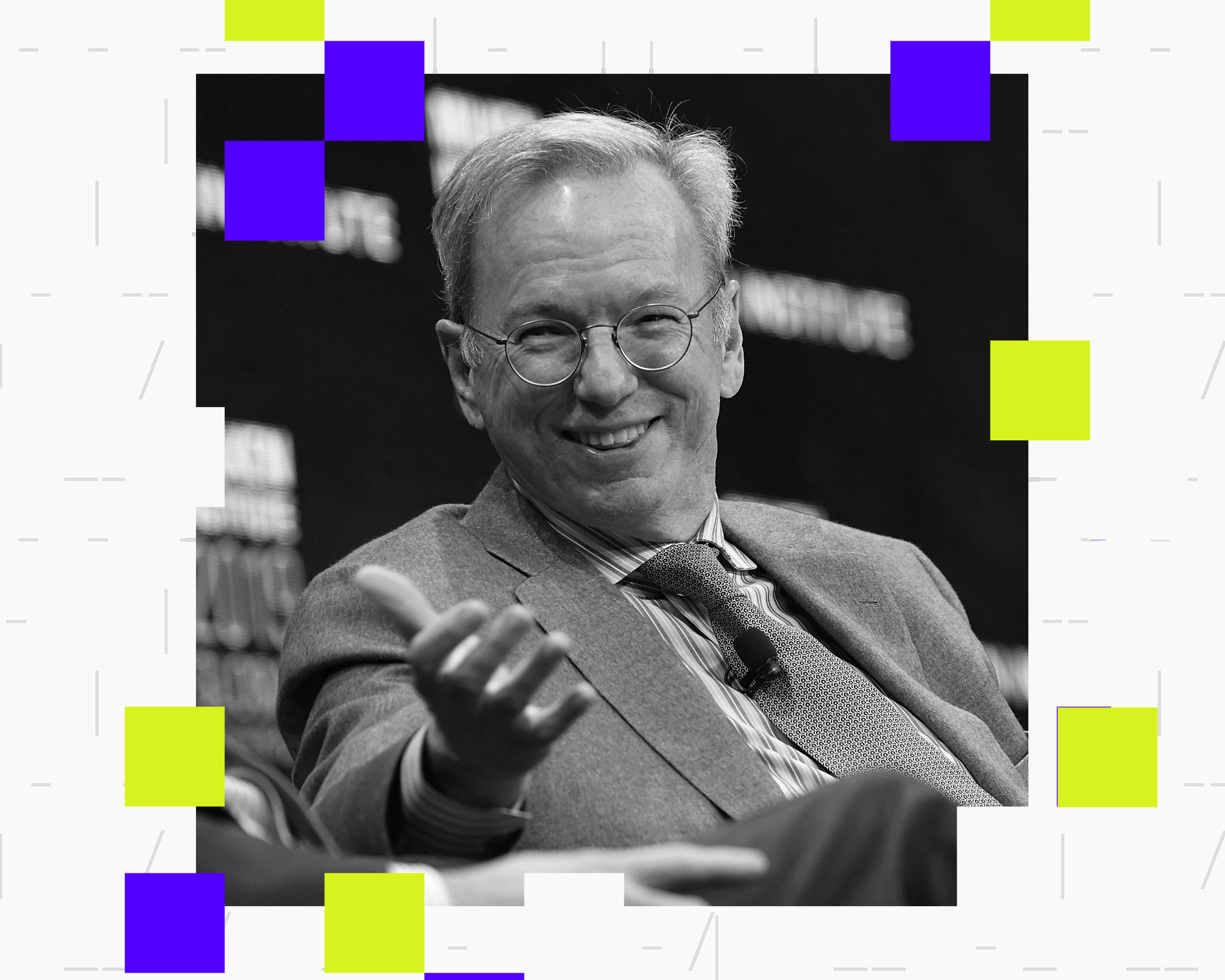 A photo of Eric Schmidt smiling.