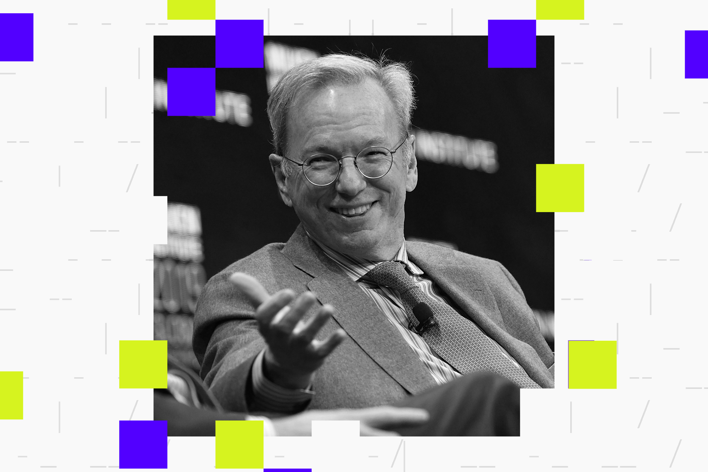 A photo of Eric Schmidt smiling.