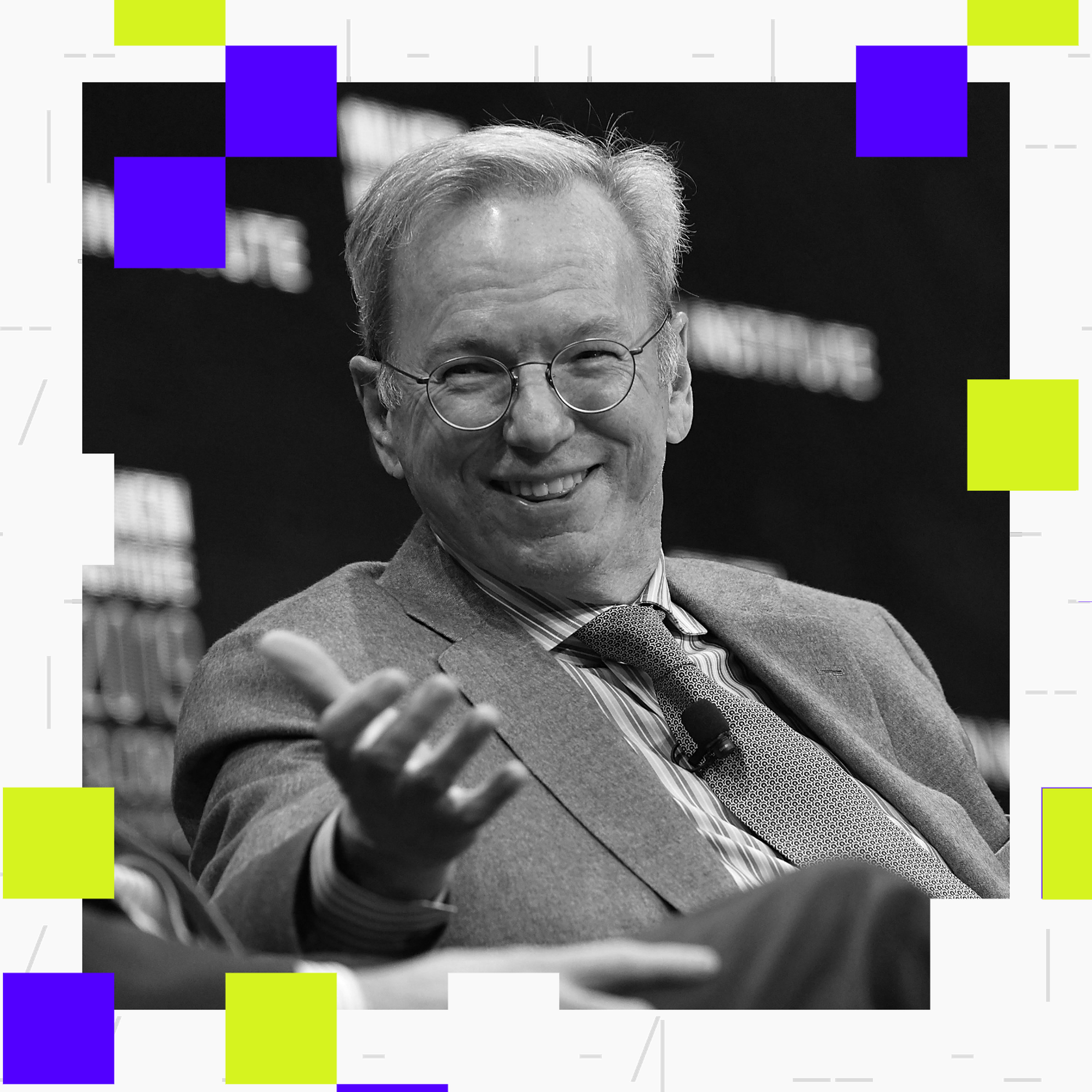 A photo of Eric Schmidt smiling.